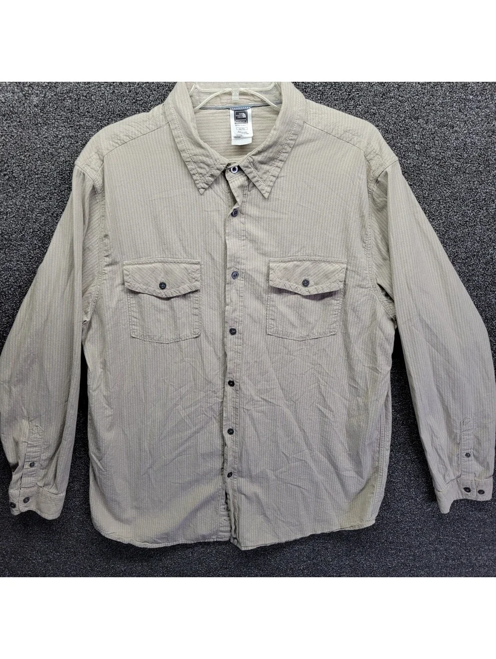 The North Face A5 Corduroy Shirt Men's Sz XL Long Sleeve Beige Button Down